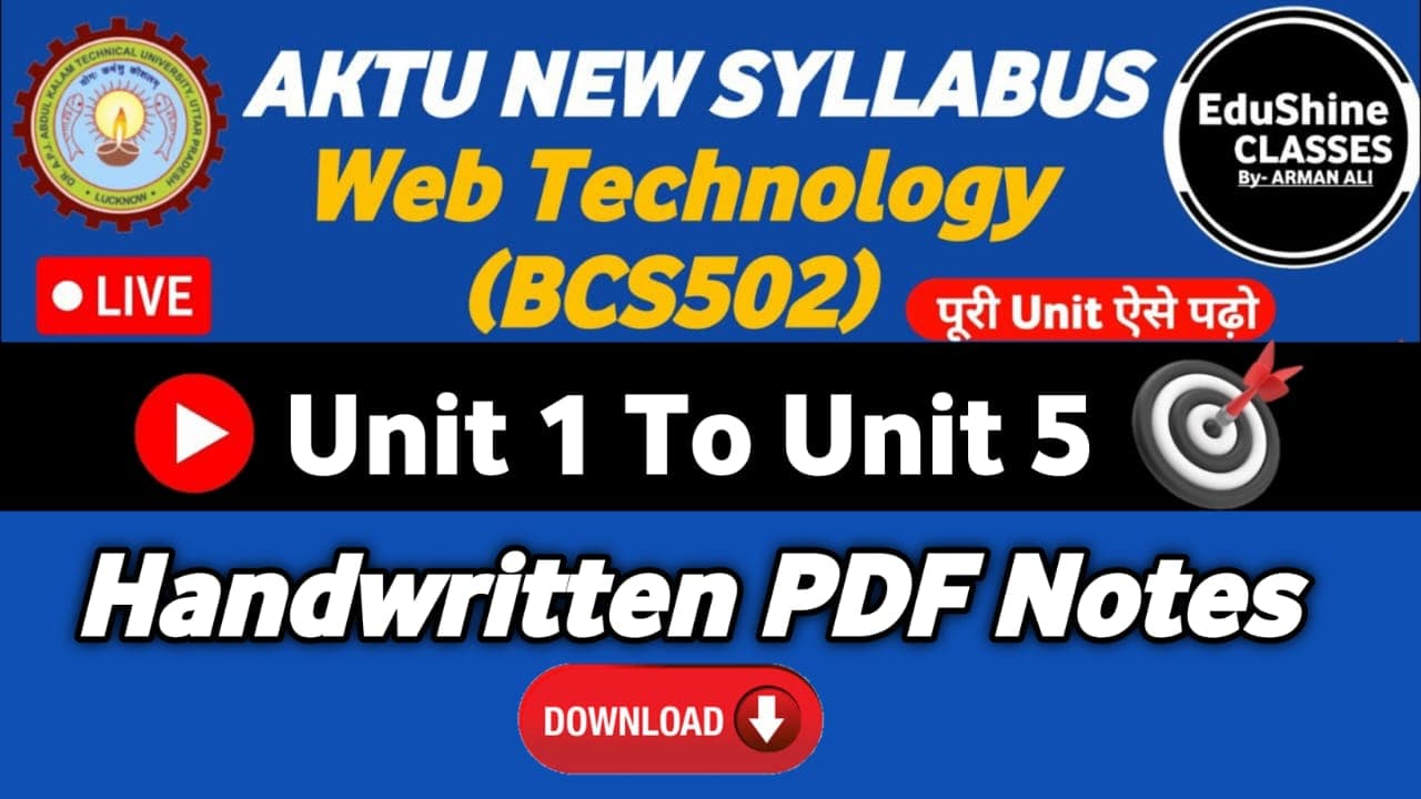 Web Technology Notes