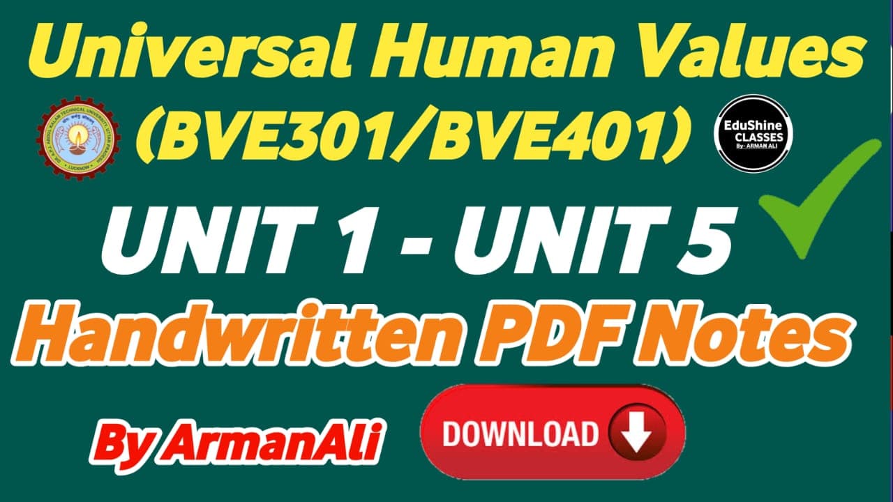 Universal Human value Notes