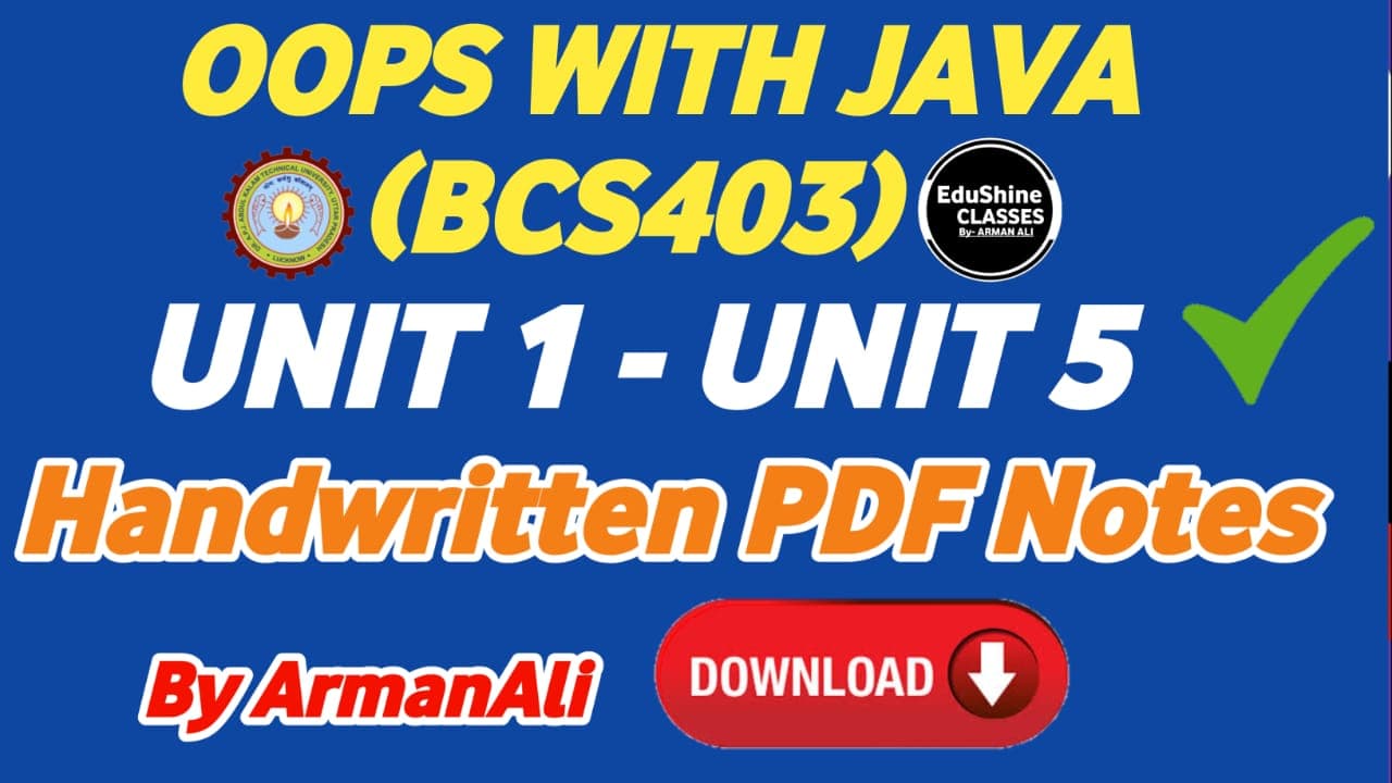 OOPS With Java Notes