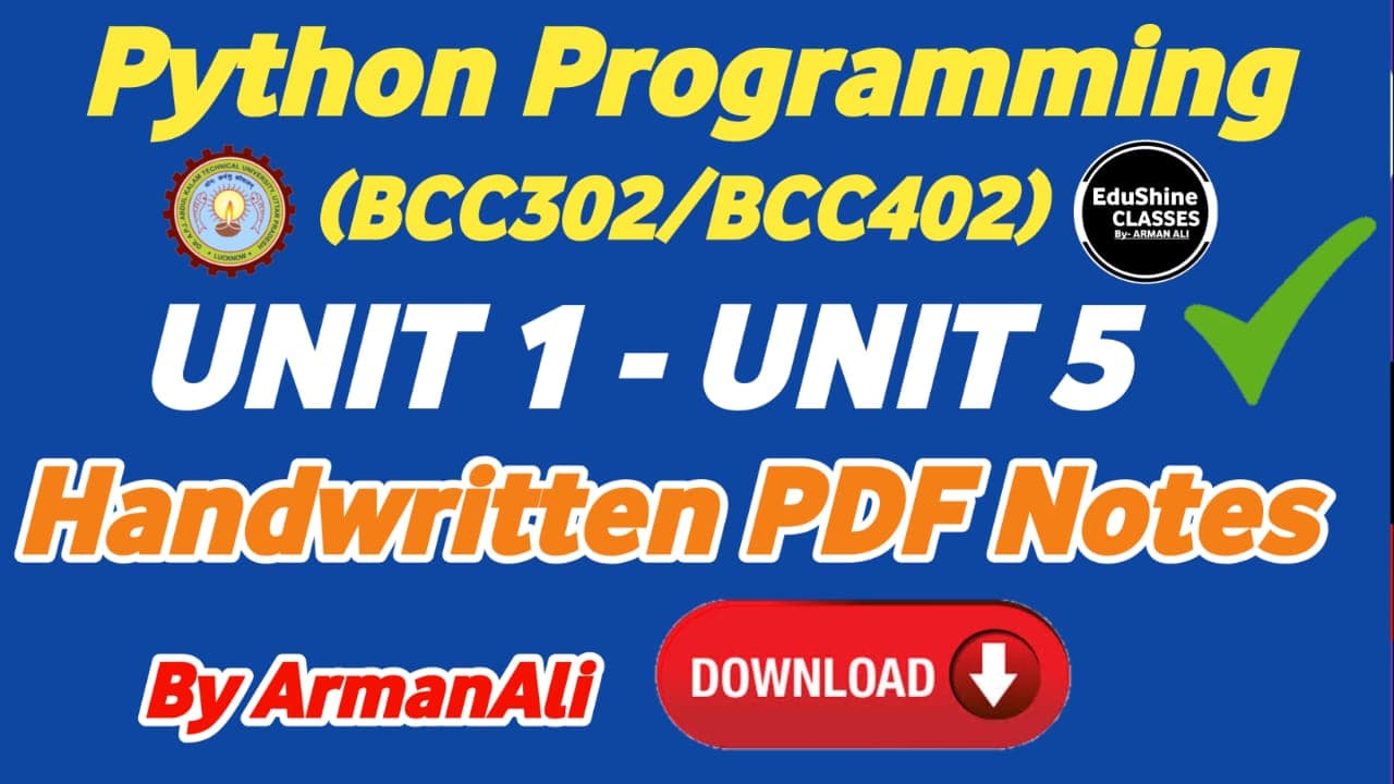 Python Programming Notes