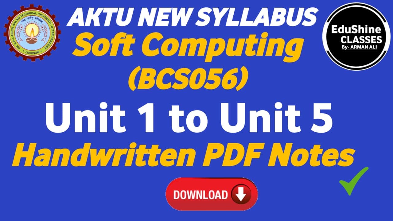 Applicaiton of Soft Computing Notes